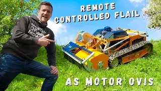 Remote Controlled Flail Mower on Tracks - The OVIS from AS Motor