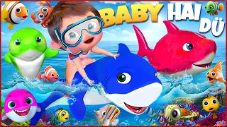 Kinderlieder – Baby Hai Musik dü dü , Hai Finger Familie 🖐 | fünfzig Lieder zum Mitsingen! 💛🌛⭐️