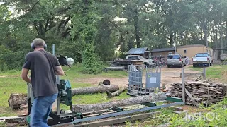 Sawing a beam