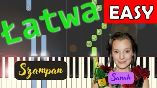 🎹 Szampan (Sanah) - Piano Tutorial (łatwa wersja) 🎵 NUTY W OPISIE 🎼