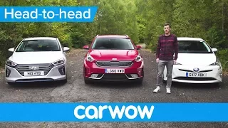 Toyota Prius vs Hyundai Ioniq vs Kia Niro 2018 review – what's the best hybrid? | Head2Head