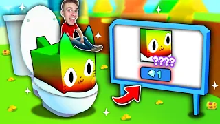 Kupiłem ⚠️ *NAJSILNIEJSZY* 💪 *SKIBIDI TOILET CAT* 🚽 za 1 TRILION 🤑 w Pet Simulator X! 😱