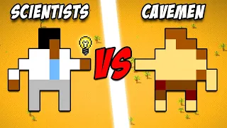 Would Scientists Or Cavemen Win? - Worldbox