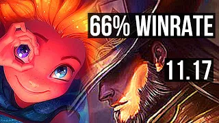 ZOE vs TWISTED FATE (MID) | 10/0/7, 66% winrate, Legendary | KR Master | v11.17