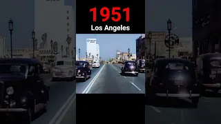 Los Angeles, 1951: Wilshire Blvd -  Colorized, Enhanced, 60 fps