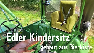 Aus Bierkiste wird Luxus-Kindersitz für FENDT Farmer 3s