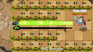 PvZ 2 Hard Challenge - 100 Plant Max Level Vs Super Speed Sunday Edition Zombie 70000 HP