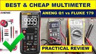 {470} Best Digital Auto-Range Multimeter for Electronics Aneng Q1 vs Fluke 179 Comparison