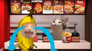 BANANA CAT 🍌🐱 BABY BAD LUCK 😿 ( 15 MINUTES ) VIDEOS 28 #catmemes #cat #bananacat #happycat #fyp