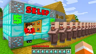 OTWORZYŁEM MÓJ TAJNY SKLEP z DIAMENTAMI DLA WIEŚNIAKÓW w Minecraft! NOWY SKLEP z DIAMENTAMI!