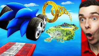 Jumping SONIC CARS Across ALL OF GTA 5 (Fastest Ever)