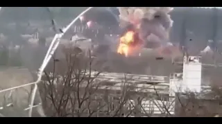 Попадание Украинского ПТРК в Русский танк