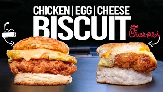 CHICK-FIL-A CHICKEN, EGG & CHEESE BISCUIT - BUT HOMEMADE...& WAY BETTER! | SAM THE COOKING GUY