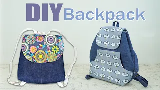 DIY [Nice Design] How to make the latest 2021 Backpack from Old Jeans - Free Sample and Instruction