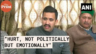 Former Congress MLA Vikramaditya Singh tears up says "hurt, not politically but emotionally"