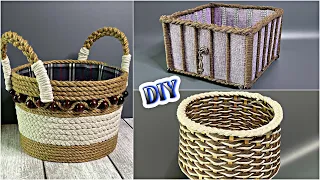 🔊УДИВИТЕЛЬНЫЕ 3 ИДЕИ ИЗ ДОСТУПНЫХ МАТЕРИАЛОВ💥КОРЗИНА СВОИМИ РУКАМИ💠DIY Creative ideas