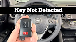 How To Start A 2013 - 2019 Toyota RAV4 With KEY NOT DETECTED - Dead RAV4 Remote Key Fob Battery