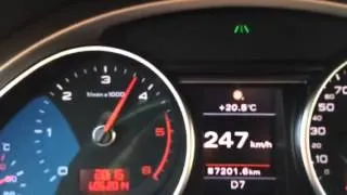 Тест на макс. скорость Audi Q7 4,2 TDI
