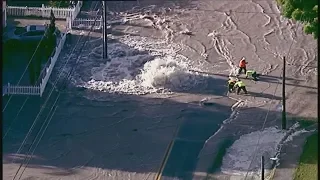 Water main break closes Rome Avenue, floods homes