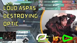 TenZ Reacts To Loud Aspas Destroying Optic Gaming | VCT CHAMPIONS