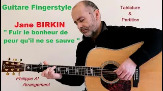 Jane Birkin - Fuir le bonheur de peur qu'il ne se sauve - Guitare Fingerstyle