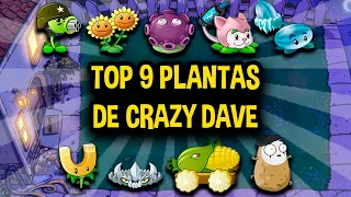 TOP 9 PLANTAS DE CRAZY DAVE - PvZ