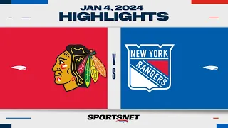 NHL Highlights | Blackhawks vs. Rangers - January 4, 2023