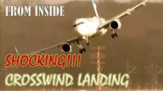 From inside: A shocking crosswind landing