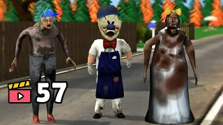 Granny, Ice Scream, Grandpa - They do the dirty work! - funny horror animation (Compilation #57)