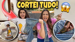 CORTEI AS ROUPAS DA GIO!!! *olha isso*