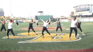 Cardio Dance Demo at the South Bend Silver Hawks game.