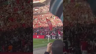 The moment Arsenal beat Manchester City and lifted the Community Shield Trophy #football