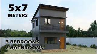 5x7 METER HOUSE DESIGN (2 - Storey Minimalist)