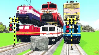 【踏切アニメ】あぶない電車 TRAIN PACMAN Vs 3 TRAIN Crossing 🚦 Fumikiri 3D Railroad Crossing Animation