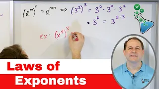 13 - Exponent Rules of Algebra (Laws of Exponents, How to Multiply & Add Exponents)