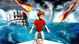 GTA 5 - PLAYING as a KID in EVERY Natural DISASTER!