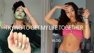 TRYING TO GET MY LIFE TOGETHER | getting nails done, unboxing haul, working out