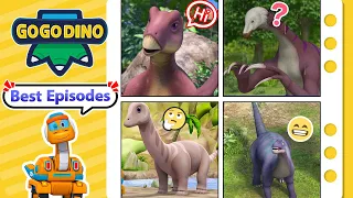 Best Dino Crisis Solver w/ Therizinosaurus, Apatosaurus & Iguanodon | GOGODINO Best Episodes | Kids
