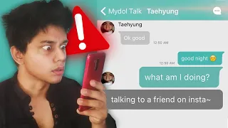 *TALKING TO K-POP STARS* CREEPY TEXT MESSAGE APP (MyDol)