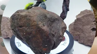 HUGE 3438g Stony Iron Lunar Meteorite - Brown Desert Varnish - large Iron/nickle deposits