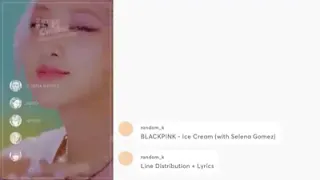 BLACKPINK-Ice Cream Line Distribution+(color coded lyrics)