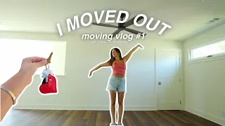 i moved out!!! MOVING VLOG EP.1 : getting our keys, empty apartment tour, & target/homegoods haul!!