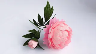 Peonies / DIY crepe paper flowers / Crafts / Peony branches / How to make paper