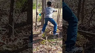 Ezekiel My Grandson Is Cutting Down His First 🌳