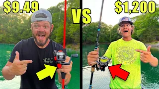 CHEAP vs EXPENSIVE Fishing Rod & Reel CHALLENGE! (Surprising Results)