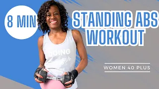 EFFECTIVE 8 Minute STANDING ABS WORKOUT WITH DUMBBELL| Bernice Taylor