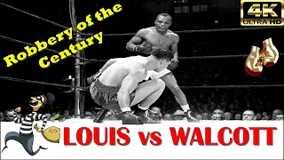 Joe Louis (USA) vs Jersey Joe Walcott (USA) | ROBBERY Fight | 4K Ultra HD
