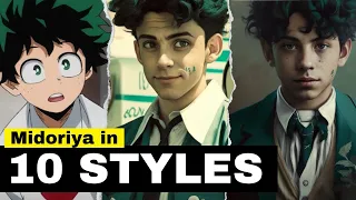 Asking A.I. what MIDORIYA would look like in 10 different fashions