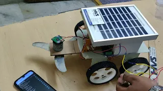 Solar powered Grass cutter - Bluetooth Controlled