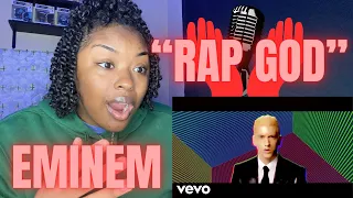 First Time Hearing "Rap God" Eminem (Official Video) REACTION | HIS FLOW IS GOD SENT!